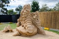 Beautiful Sand Sculpture `Caterpillar` in Wonderland exhibition, at Blacktown Showground. Royalty Free Stock Photo